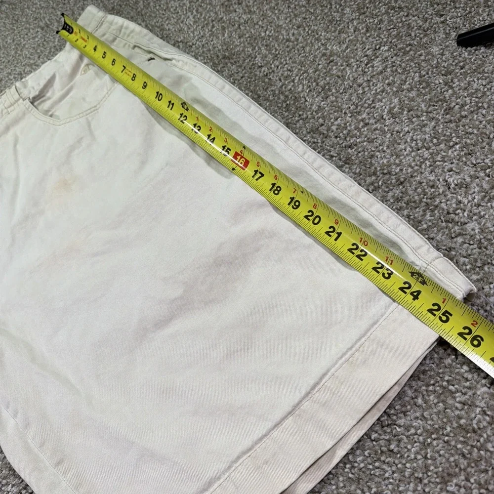 Vintage Hiphop Beige Carpenter Shorts OMW Baggy Classic 90s 40 Waist